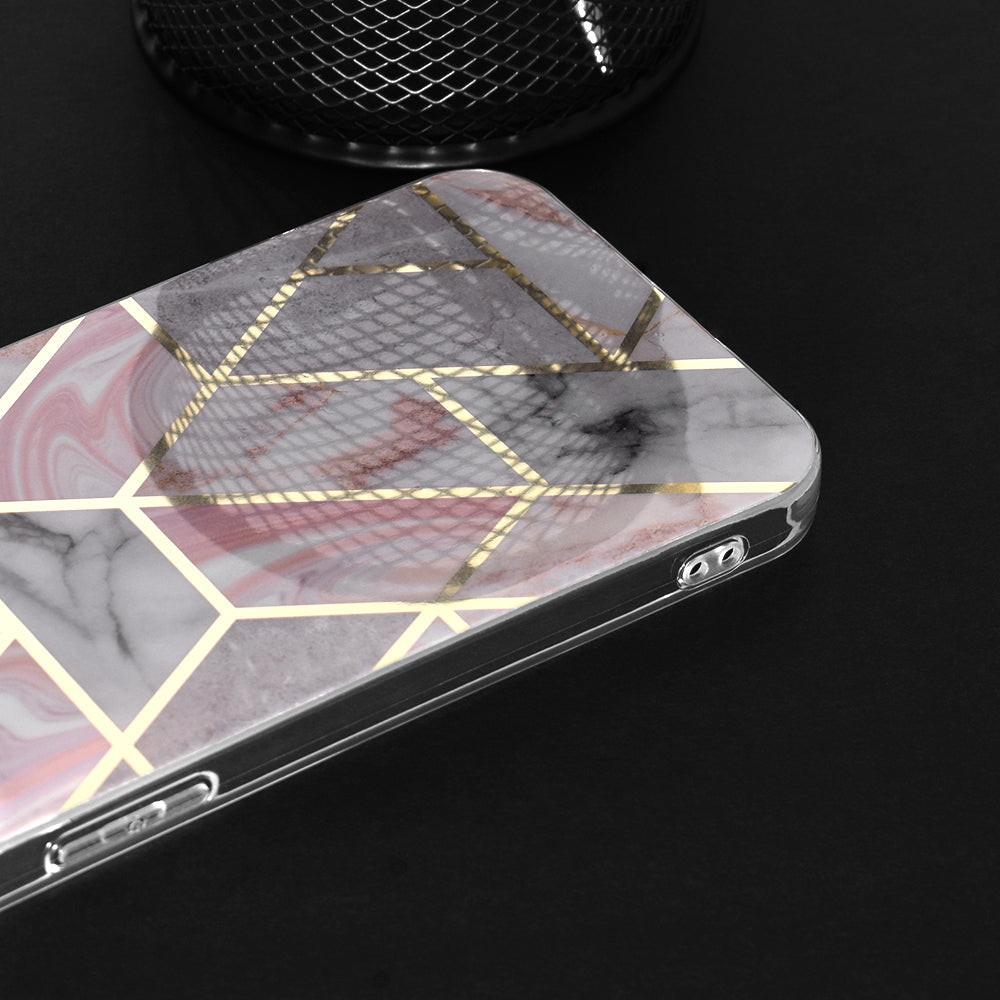 Fodral för Oppo A78 4G, Techsuit, Marble, Rosa