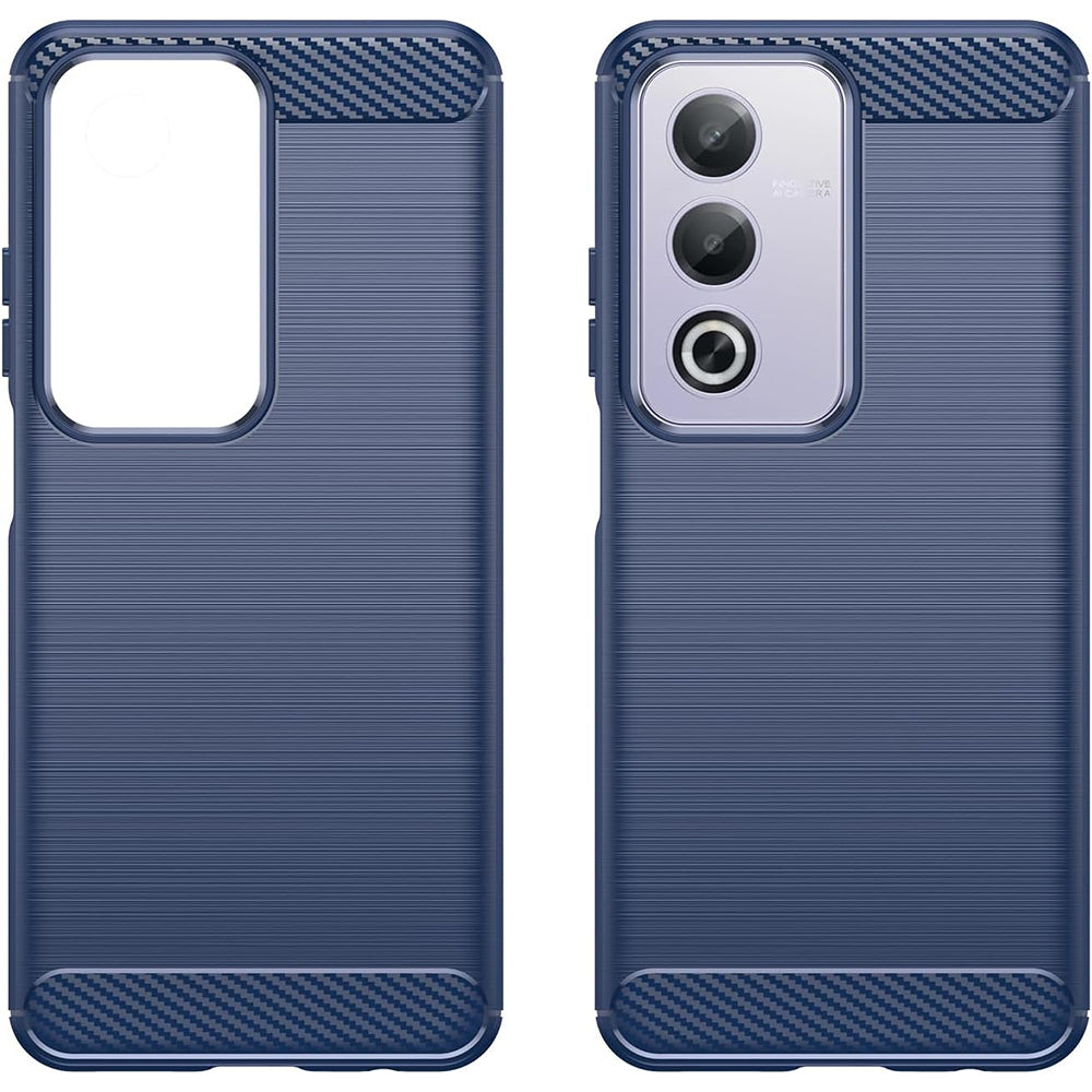 Fodral för Oppo A80, Techsuit, Kolfiber, Blå