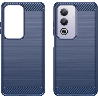 Fodral för Oppo A80, Techsuit, Kolfiber, Blå