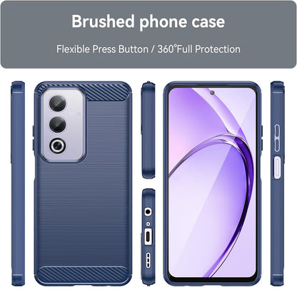 Fodral för Oppo A80, Techsuit, Kolfiber, Blå