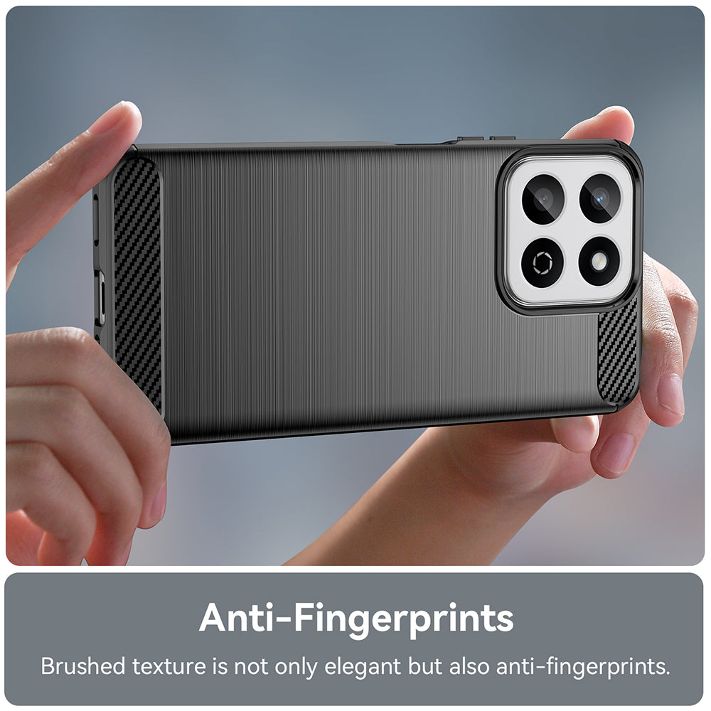 Fodral för Oppo A80, Techsuit, Kolfiber, Svart