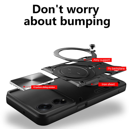 Fodral för Oppo A98, Techsuit, CamGuard Pro, Svart