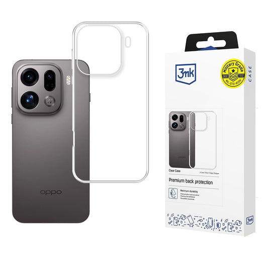 Case for Oppo Find X9 Pro, 3MK, Clear, Transparent
