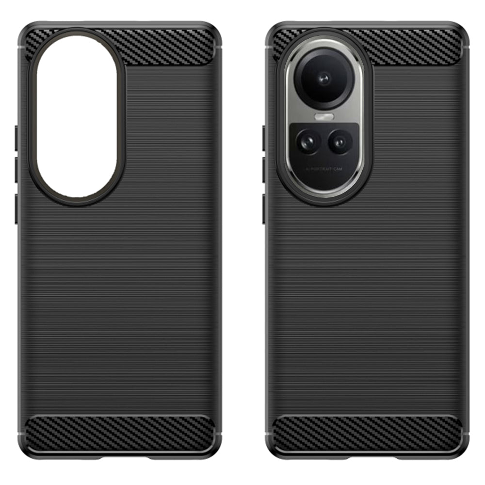 Fodral för Oppo Reno10 / Reno10 Pro, Techsuit, Kol, Svart