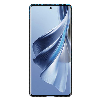 Fodral för Oppo Reno10 / Reno10 Pro, Techsuit, Carbonite FiberShell, Svart Bleu