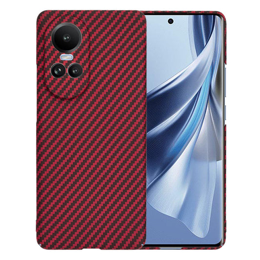 Fodral för Oppo Reno10 / Reno10 Pro, Techsuit, Carbonite FiberShell, Röd
