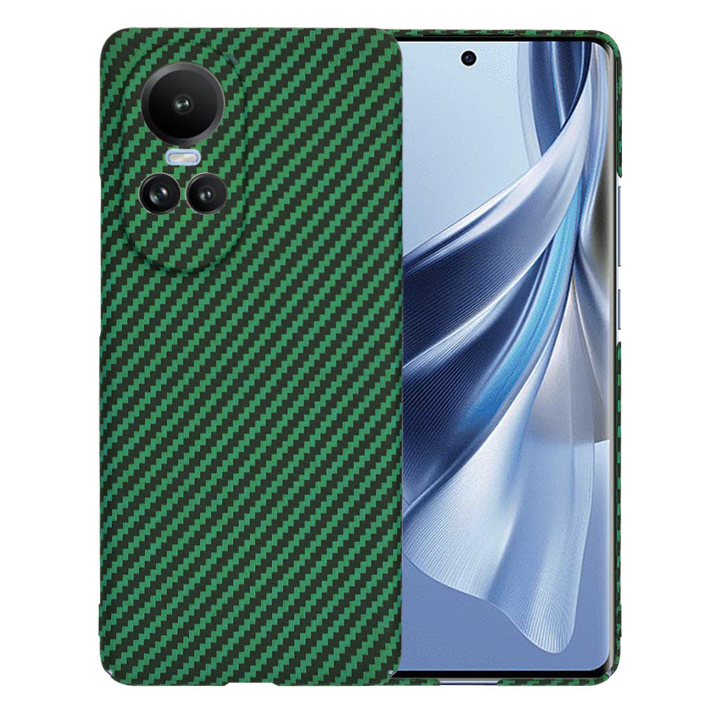 Fodral för Oppo Reno10 / Reno10 Pro, Techsuit, Carbonite FiberShell, Grön