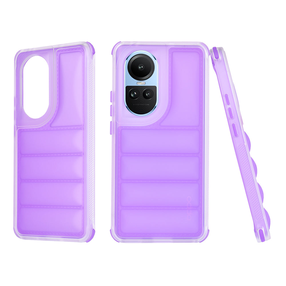 Fodral för Oppo Reno10 / Reno10 Pro, Techsuit, Wave Shield, Lila