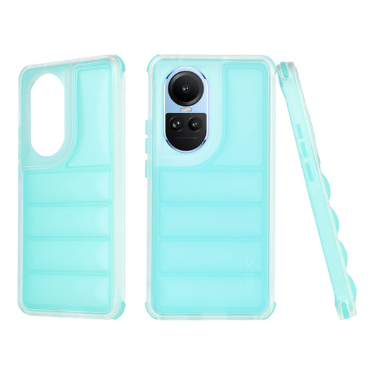 Fodral för Oppo Reno10 / Reno10 Pro, Techsuit, Wave Shield, Turkos