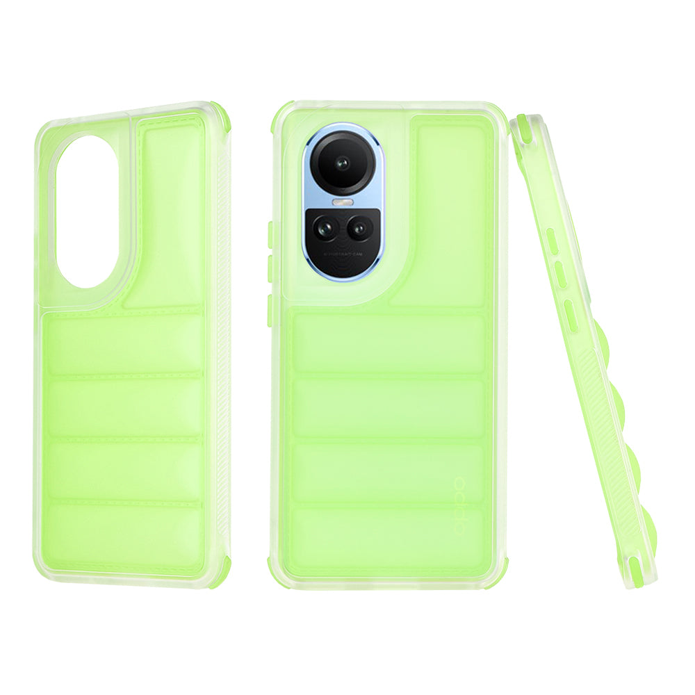 Fodral för Oppo Reno10 / Reno10 Pro, Techsuit, Wave Shield, Grön