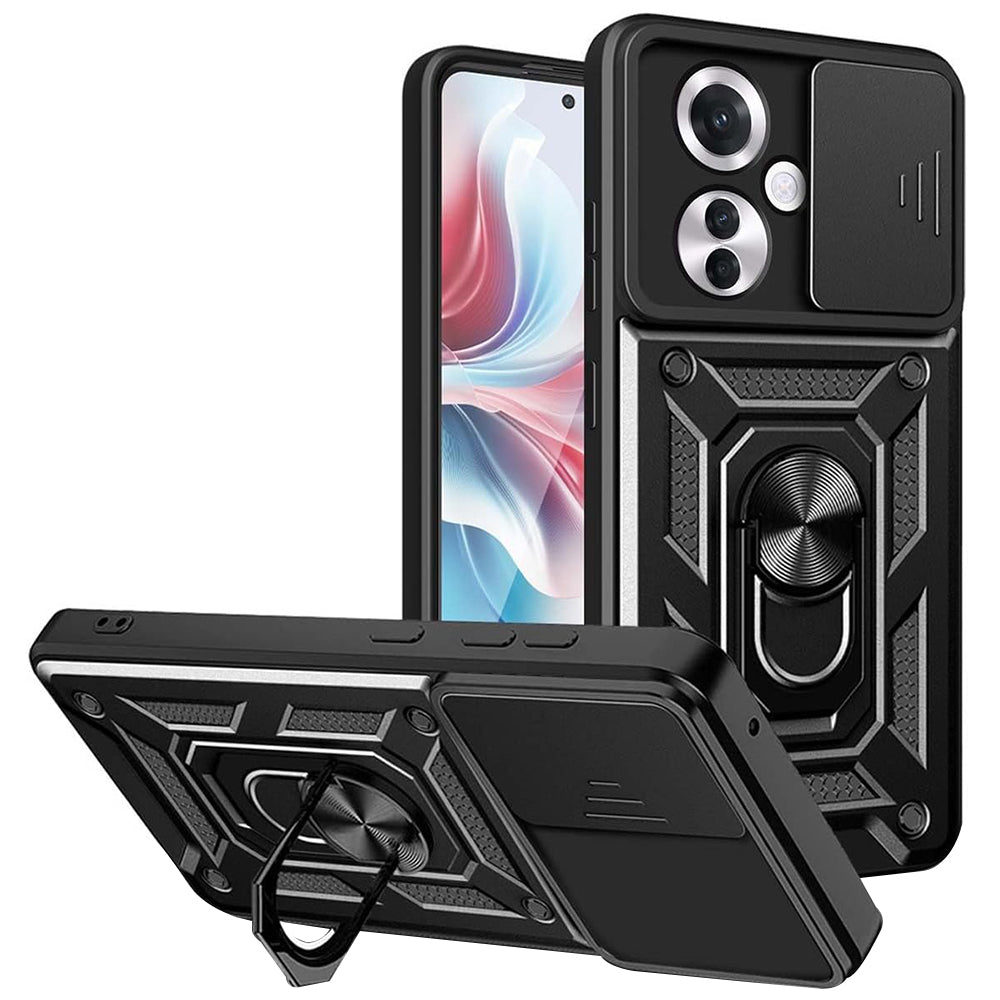 Fodral för Oppo Reno11 F, Techsuit, CamShield, Svart