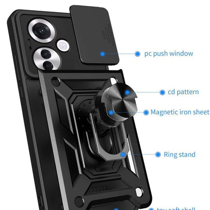 Fodral för Oppo Reno11 F, Techsuit, CamShield, Svart