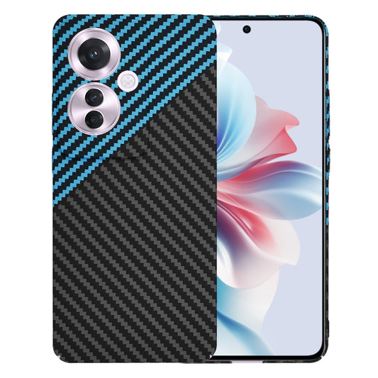 Fodral för Oppo Reno11 F, Techsuit, Carbonite FiberShell, Svart Bleu