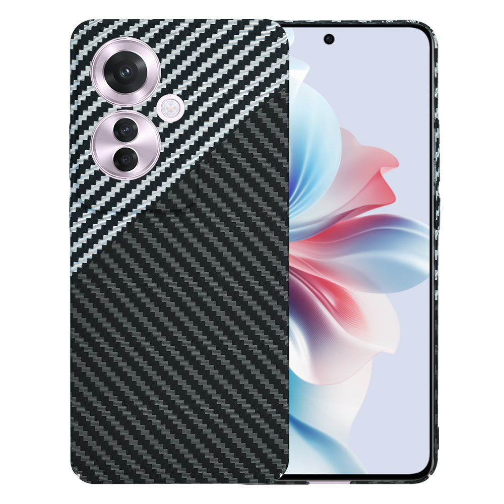 Fodral för Oppo Reno11 F, Techsuit, Carbonite FiberShell, Svart Grå