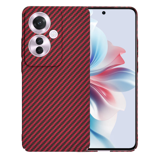 Fodral för Oppo Reno11 F, Techsuit, Carbonite FiberShell, Röd