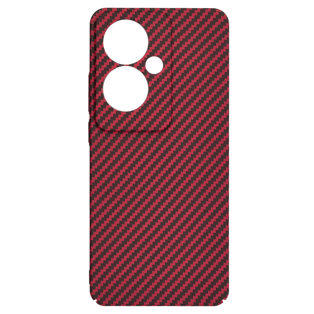 Fodral för Oppo Reno11 F, Techsuit, Carbonite FiberShell, Röd