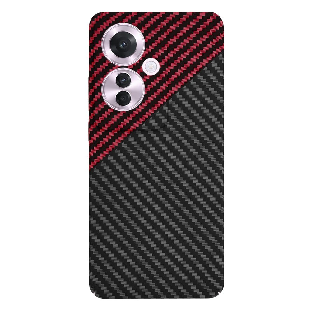 Fodral för Oppo Reno11 F, Techsuit, Carbonite FiberShell, Svart Röd