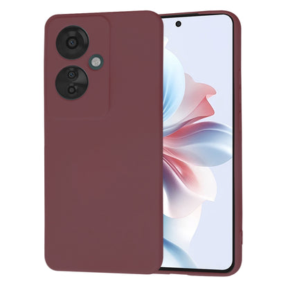 Fodral för Oppo Reno11 F, Techsuit, SoftFlex, Vinröd