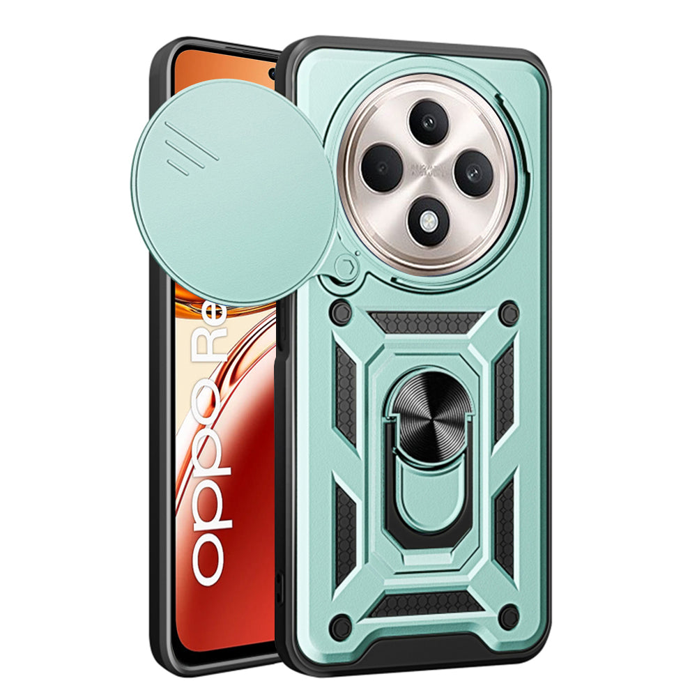 Fodral för Oppo Reno12 FS 5G / Reno12 FS 4G / Reno12 F 4G / Reno12 F, Techsuit, CamShield, Grön