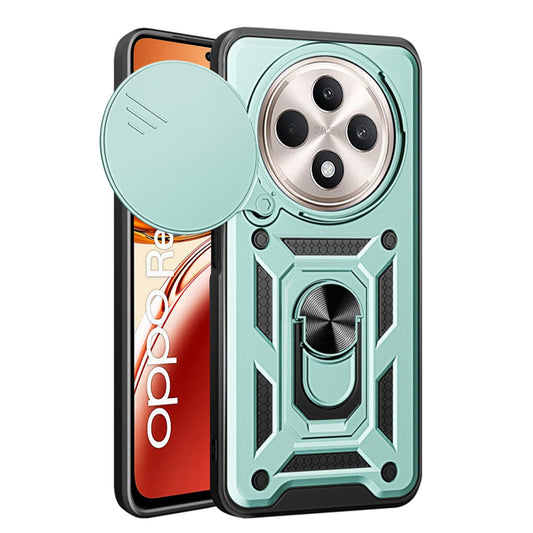 Fodral för Oppo Reno12 FS 5G / Reno12 FS 4G / Reno12 F 4G / Reno12 F, Techsuit, CamShield, Grön