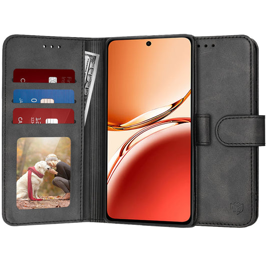 Fodral för Oppo Reno12 FS 5G / Reno12 FS 4G / Reno12 F 4G / Reno12 F, Techsuit, Diary Book, Svart