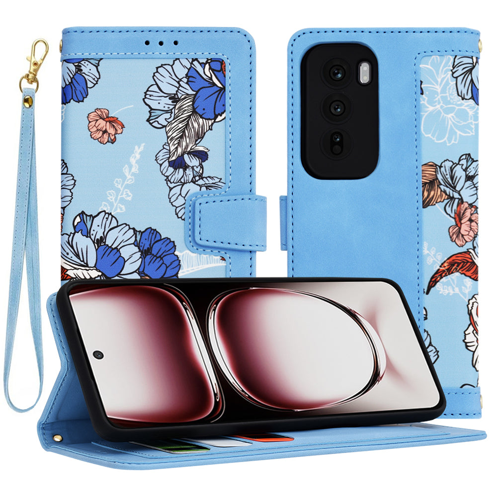 Fodral för Oppo Reno12 Pro, Techsuit, FlipCraft, Blå
