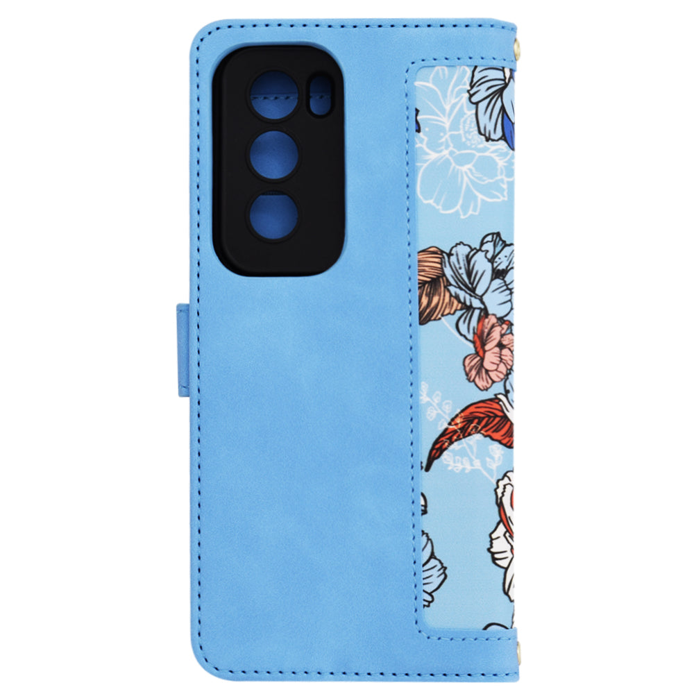Fodral för Oppo Reno12 Pro, Techsuit, FlipCraft, Blå