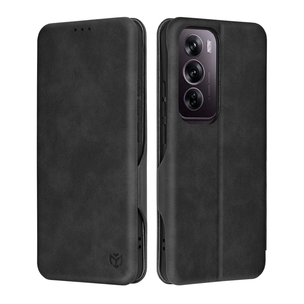 Fodral för Oppo Reno12 Pro, Techsuit, Safe Wallet Plus, Svart