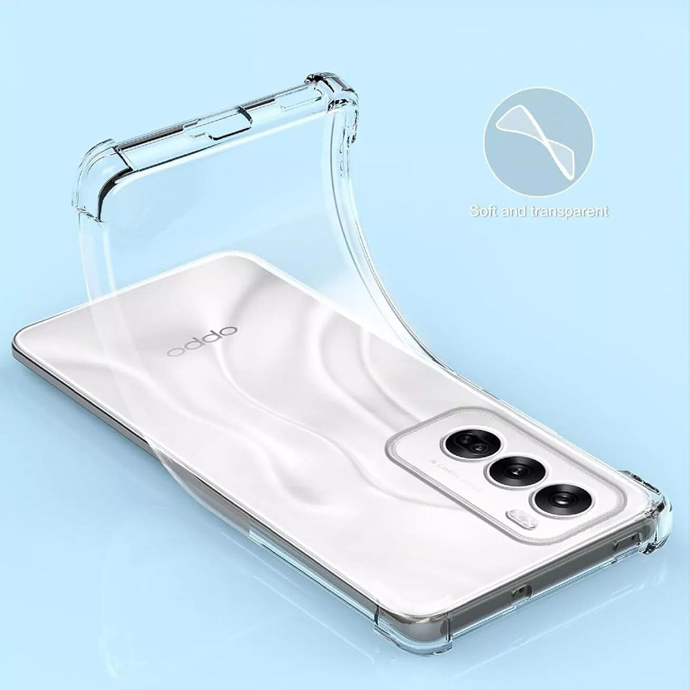 Fodral för Oppo Reno12 Pro, Techsuit, Stötsäker Klar, Transparent