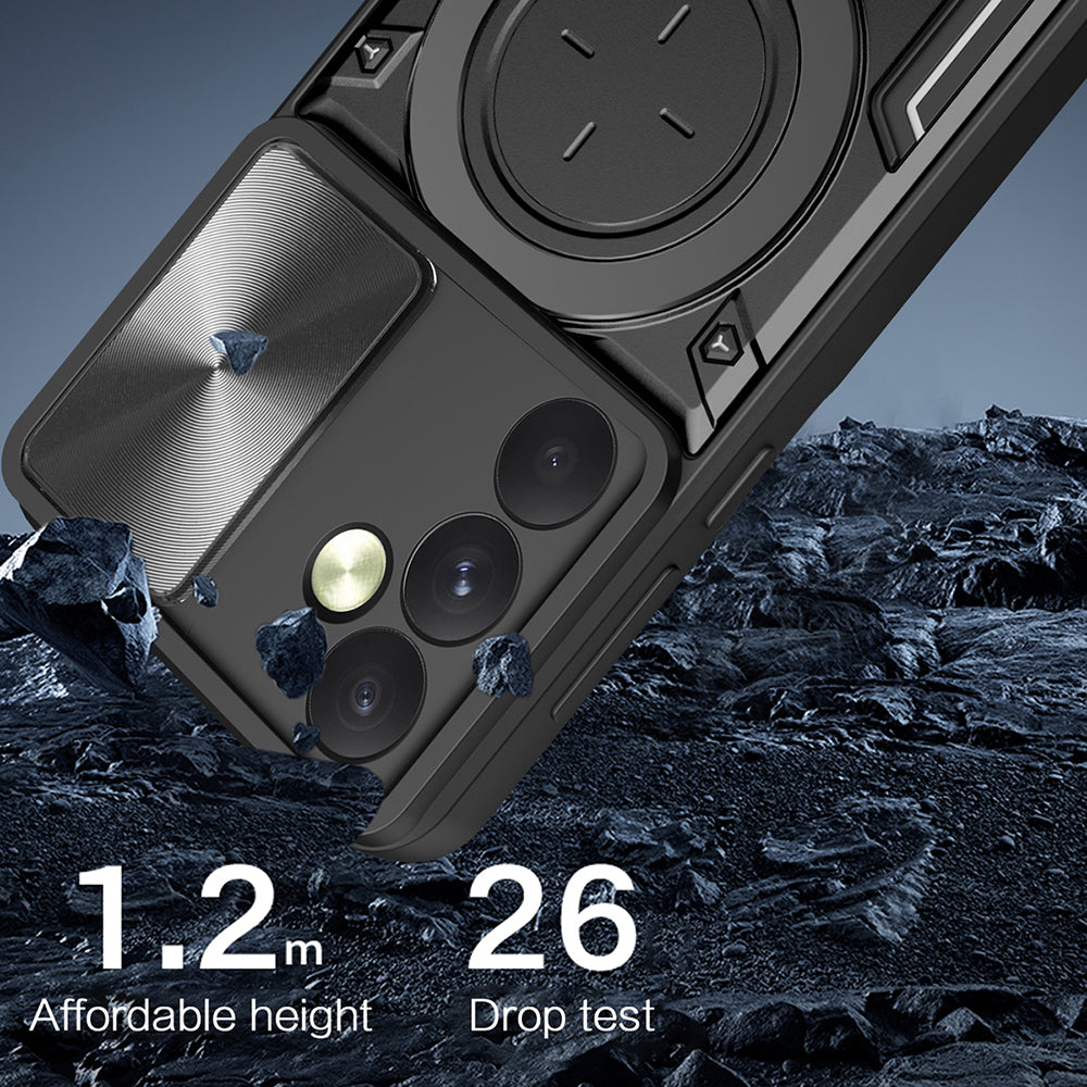 Fodral för Oppo Reno12, Techsuit, CamGuard Pro, Lila