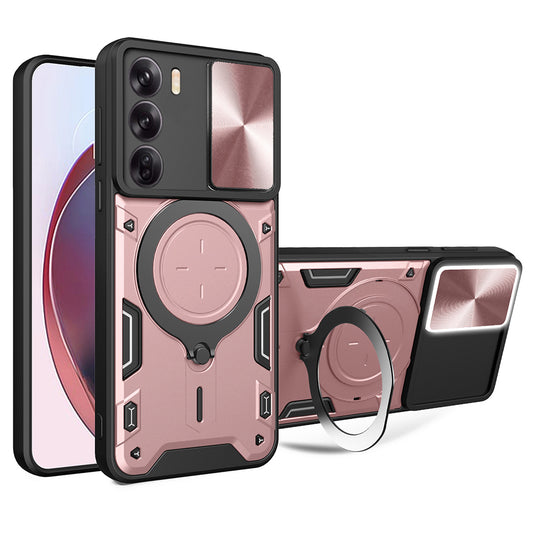 Fodral för Oppo Reno12, Techsuit, CamGuard Pro, Rosa Guld