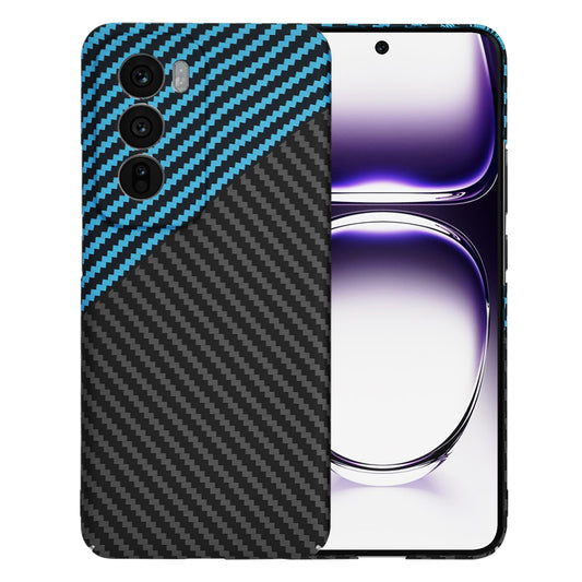 Fodral för Oppo Reno12, Techsuit, Carbonite FiberShell, Svart Bleu