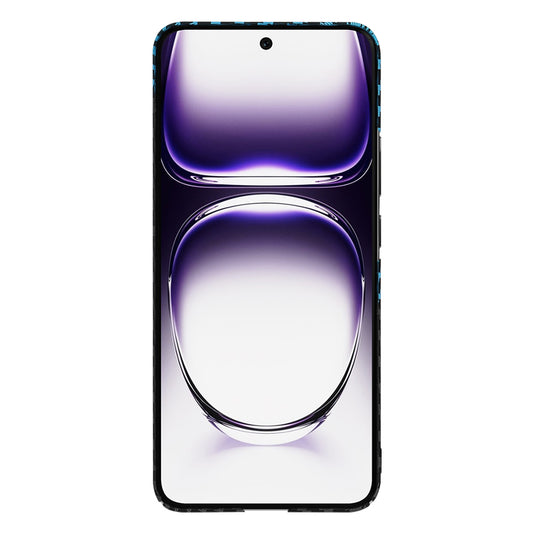Fodral för Oppo Reno12, Techsuit, Carbonite FiberShell, Svart Bleu