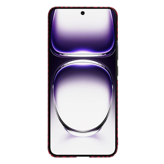 Fodral för Oppo Reno12, Techsuit, Carbonite FiberShell, Röd