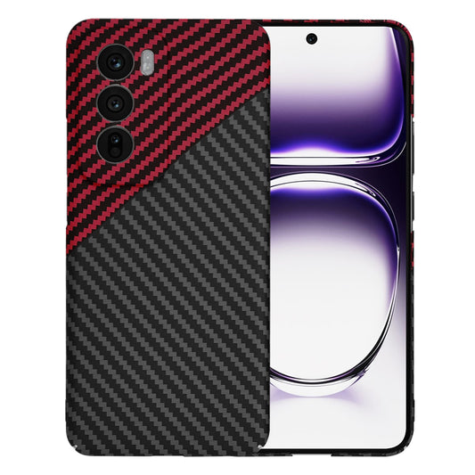 Fodral för Oppo Reno12, Techsuit, Carbonite FiberShell, Svart Röd