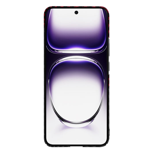 Fodral för Oppo Reno12, Techsuit, Carbonite FiberShell, Svart Röd