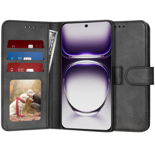 Fodral för Oppo Reno12, Techsuit, Diary Book, Svart