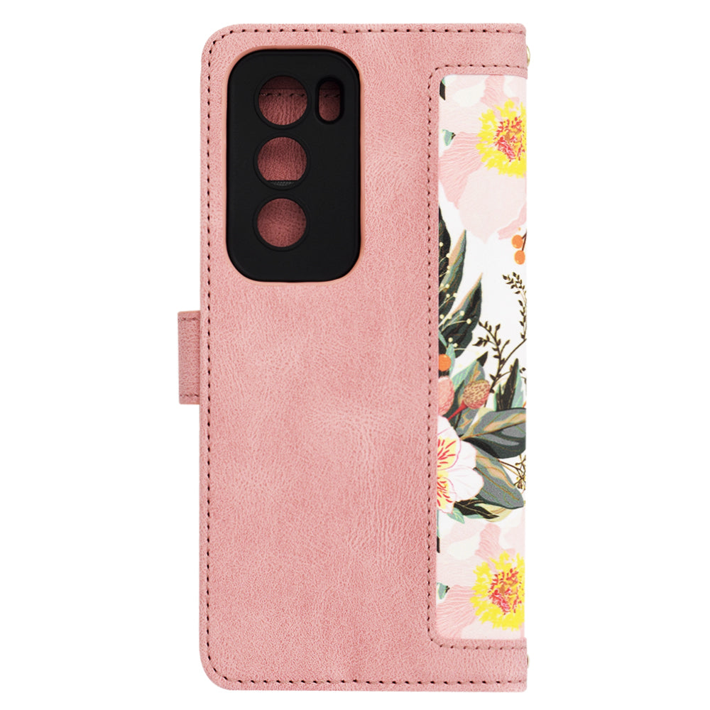 Fodral för Oppo Reno12, Techsuit, FlipCraft, Rosa