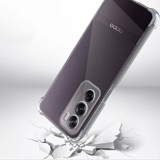 Fodral för Oppo Reno12, Techsuit, Stötsäker Klar, Transparent