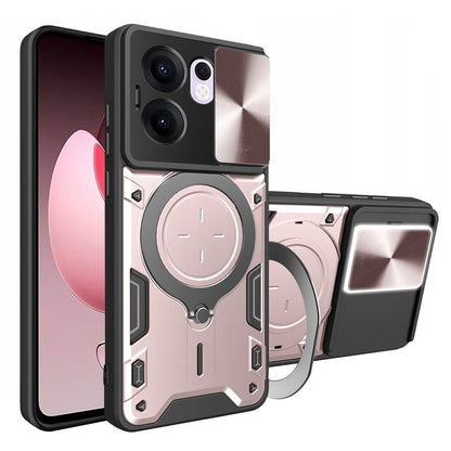 Fodral för Oppo Reno13 FS 5G / Reno13 F 4G / Reno13 F, Techsuit, CamGuard Pro, Roséguld