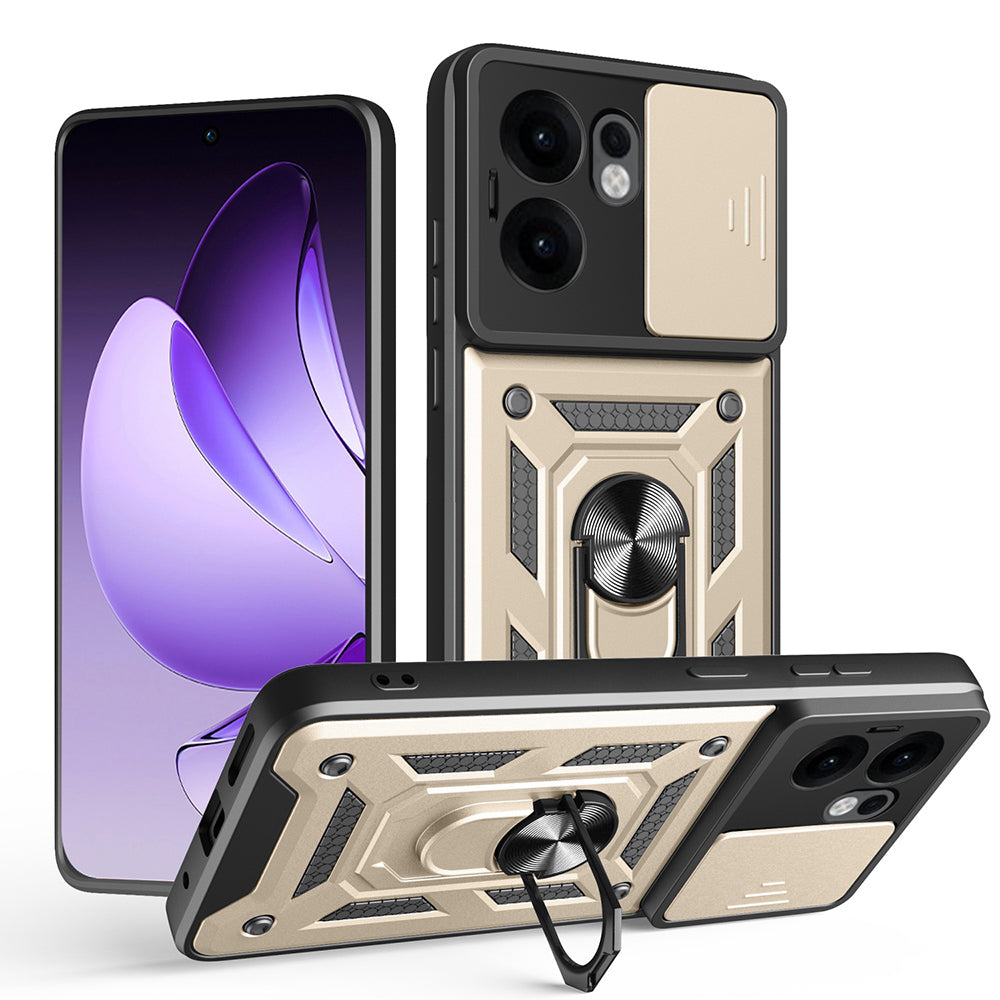 Fodral för Oppo Reno13 FS 5G / Reno13 F 4G / Reno13 F, Techsuit, CamShield, Guld