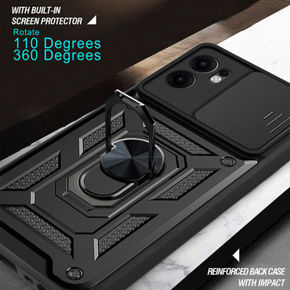 Fodral för Oppo Reno13 FS 5G / Reno13 F 4G / Reno13 F, Techsuit, CamShield, Grön