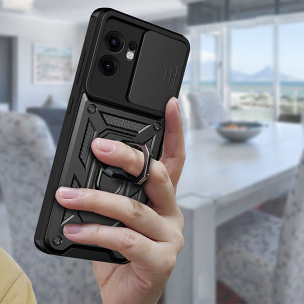 Fodral för Oppo Reno13 FS 5G / Reno13 F 4G / Reno13 F, Techsuit, CamShield, Grön