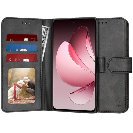 Fodral för Oppo Reno13 FS 5G / Reno13 F 4G / Reno13 F, Techsuit, Diary Book, Svart
