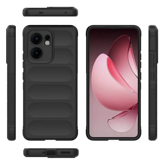 Fodral för Oppo Reno13 FS 5G / Reno13 F 4G / Reno13 F, Techsuit, Magic Shield, Svart