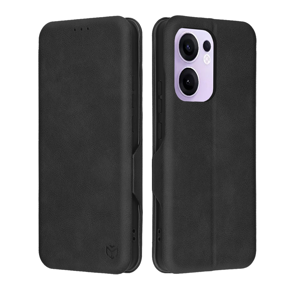 Fodral för Oppo Reno13 FS 5G / Reno13 F 4G / Reno13 F, Techsuit, Safe Wallet Plus, Svart