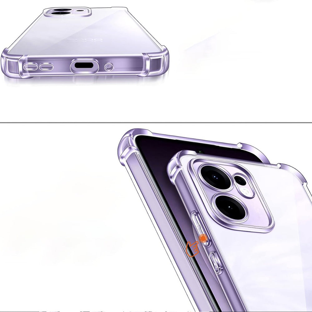 Fodral för Oppo Reno13 FS 5G / Reno13 F 4G / Reno13 F, Techsuit, Stötsäker Klar, Transparent