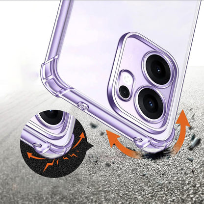 Fodral för Oppo Reno13 FS 5G / Reno13 F 4G / Reno13 F, Techsuit, Stötsäker Klar, Transparent