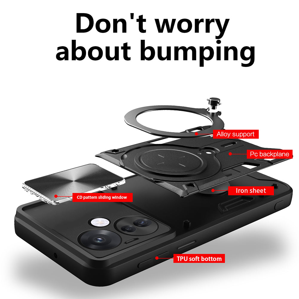 Fodral för Oppo Reno13 Pro, Techsuit, CamGuard Pro, Lila