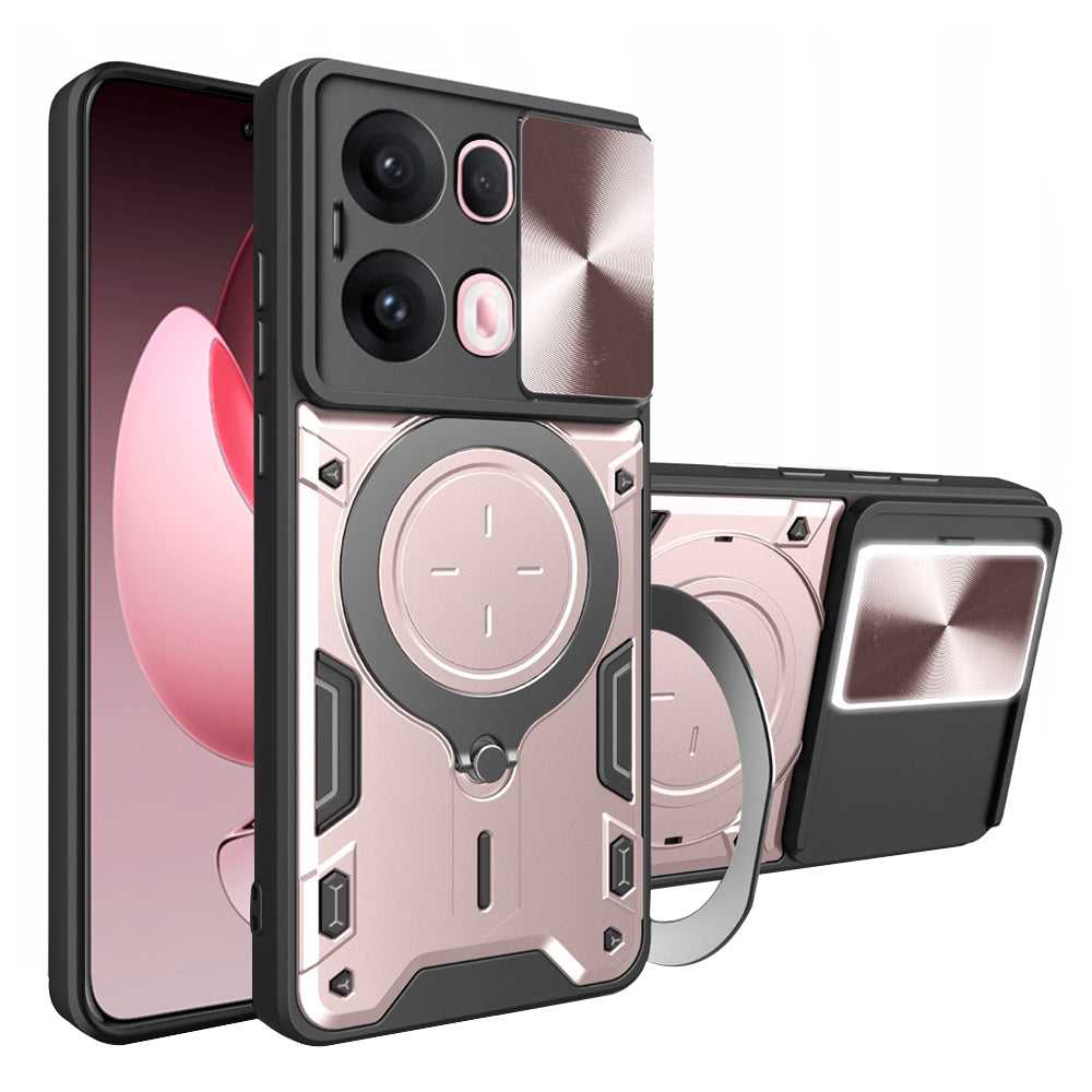Fodral för Oppo Reno13 Pro, Techsuit, CamGuard Pro, Rosa Guld